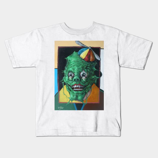Wish Mask Wise Vampire Hero Green Ghost Joker Smile 300 acid bath future psychic Kids T-Shirt by Tiger Picasso